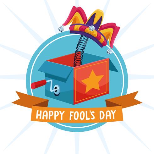 Happy fools day vector