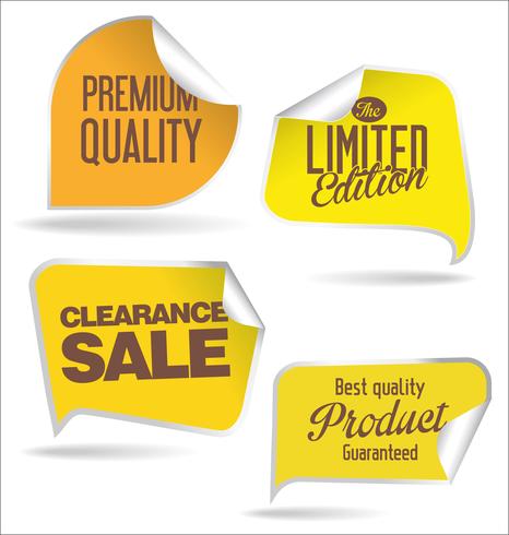 Modern badges stickers and labels collection vector