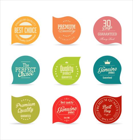 Modern badges stickers and labels collection vector