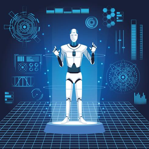 robot humanoide avatar vector