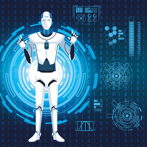 robot humanoide avatar vector