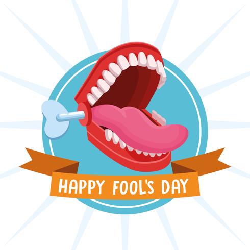Happy fools day vector