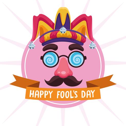 Happy fools day vector