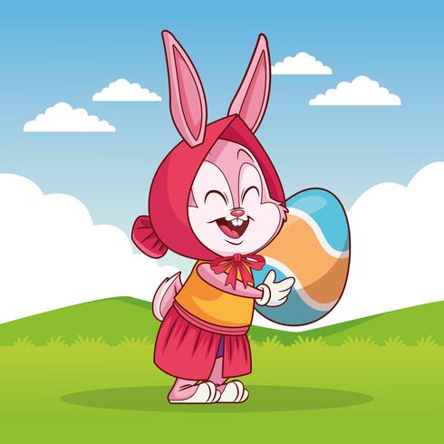 Happy easter cartoon vector