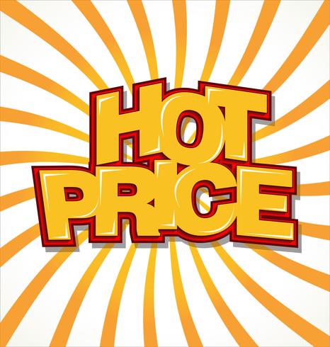 Hot price background vector