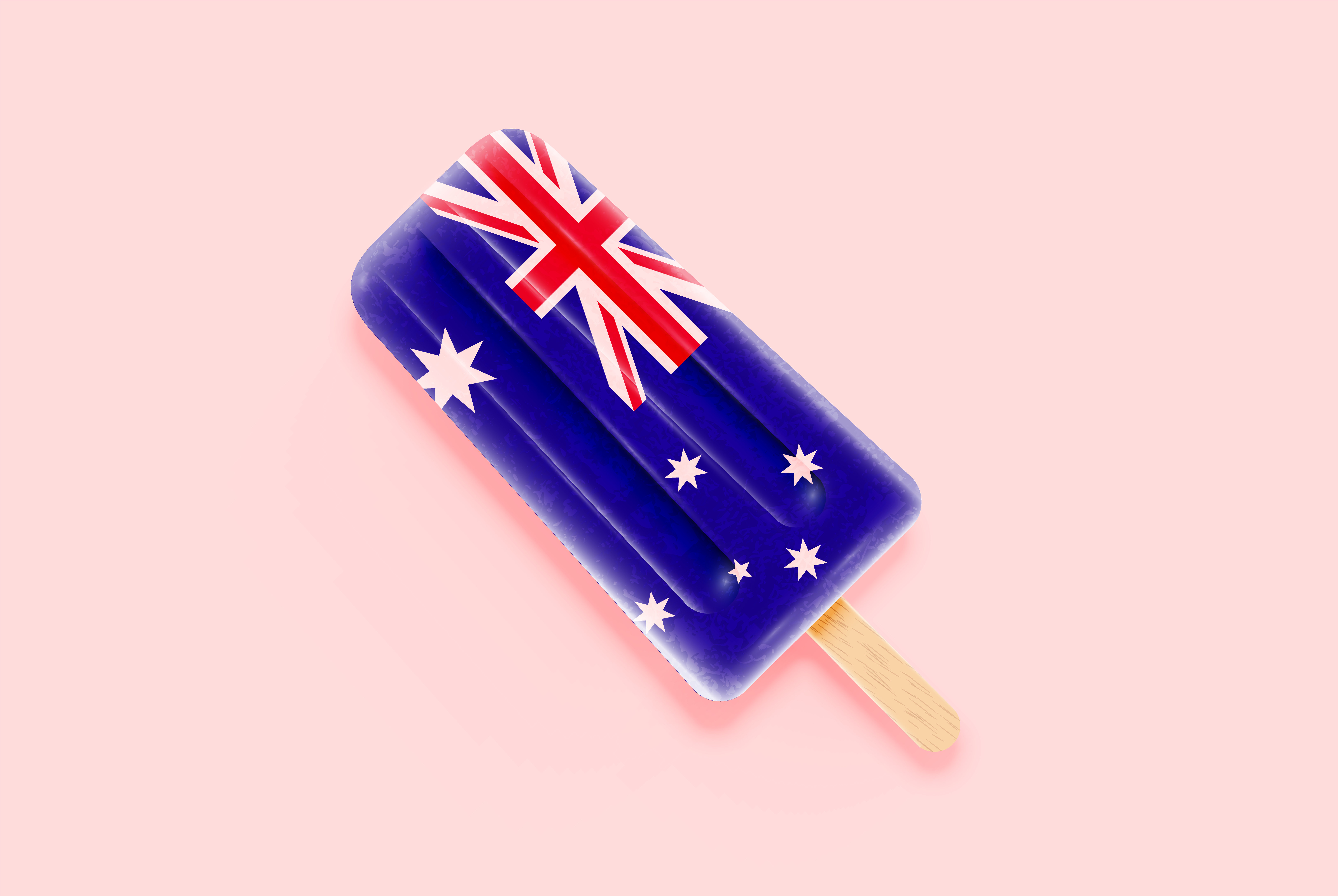 Colorful realistic flag ice cream, vector illustration 656331 Vector