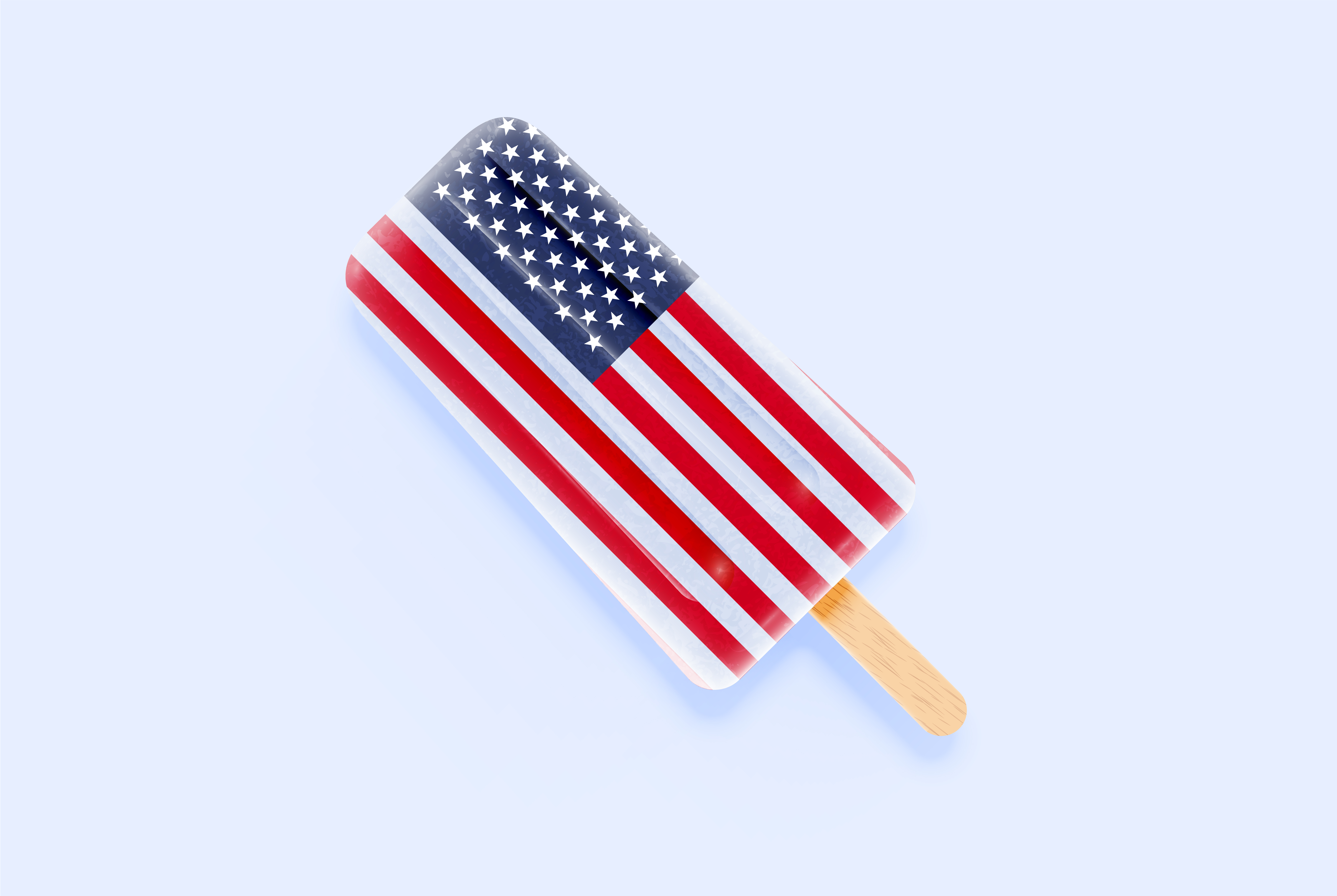 Colorful realistic flag ice cream, vector illustration 656343 Vector