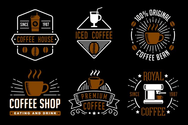 Insignia y logo vintage café, bueno para tu marca. vector