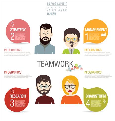 business concept modern design infographic vector