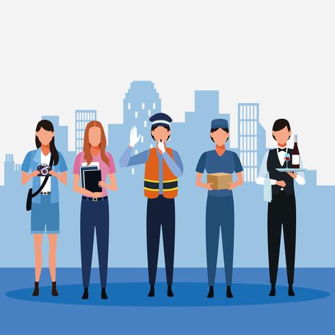Set of jobs and occupation vector