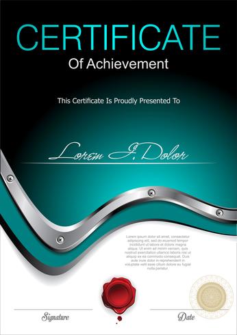 Certificate or diploma retro design template vector illustration