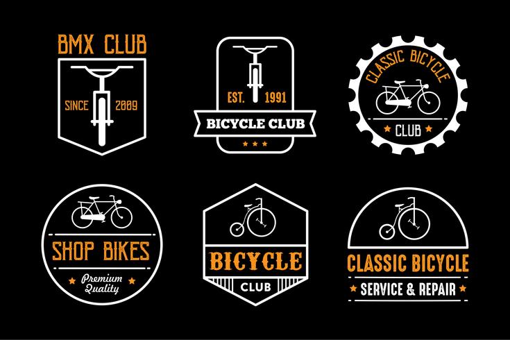 Insignia y logo de bicicleta, buena para imprimir vector