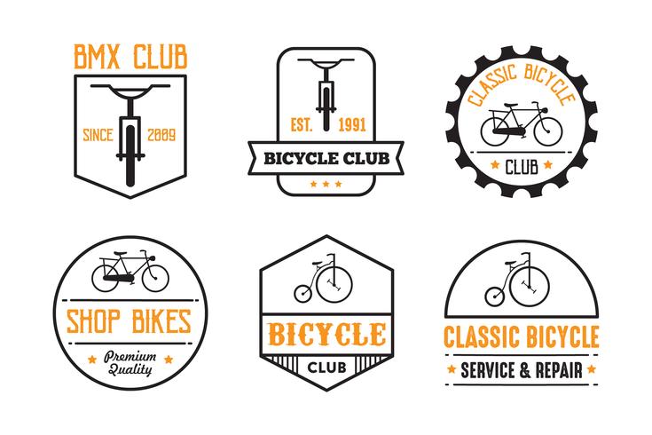 Insignia y logo de bicicleta, buena para imprimir vector