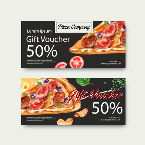 Fast food gif voucher discount order menu appetizer food , template design, creative watercolor vector illustration design