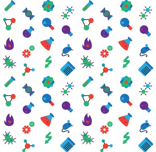 Science icons seamless pattern vector