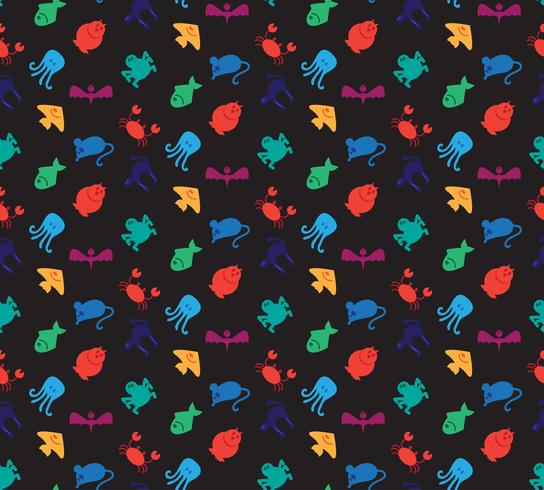 Animals icons seamless pattern vector