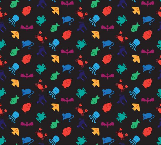 Animals icons seamless pattern vector