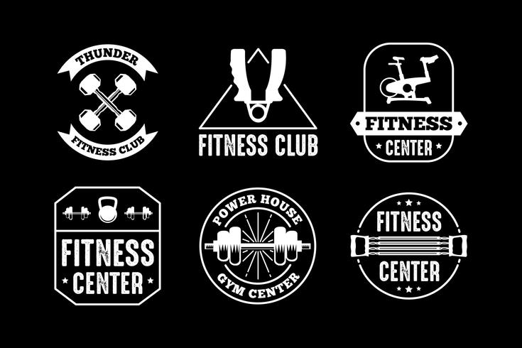 Insignia de fitness y logotipo, bueno para el diseño de impresión vector