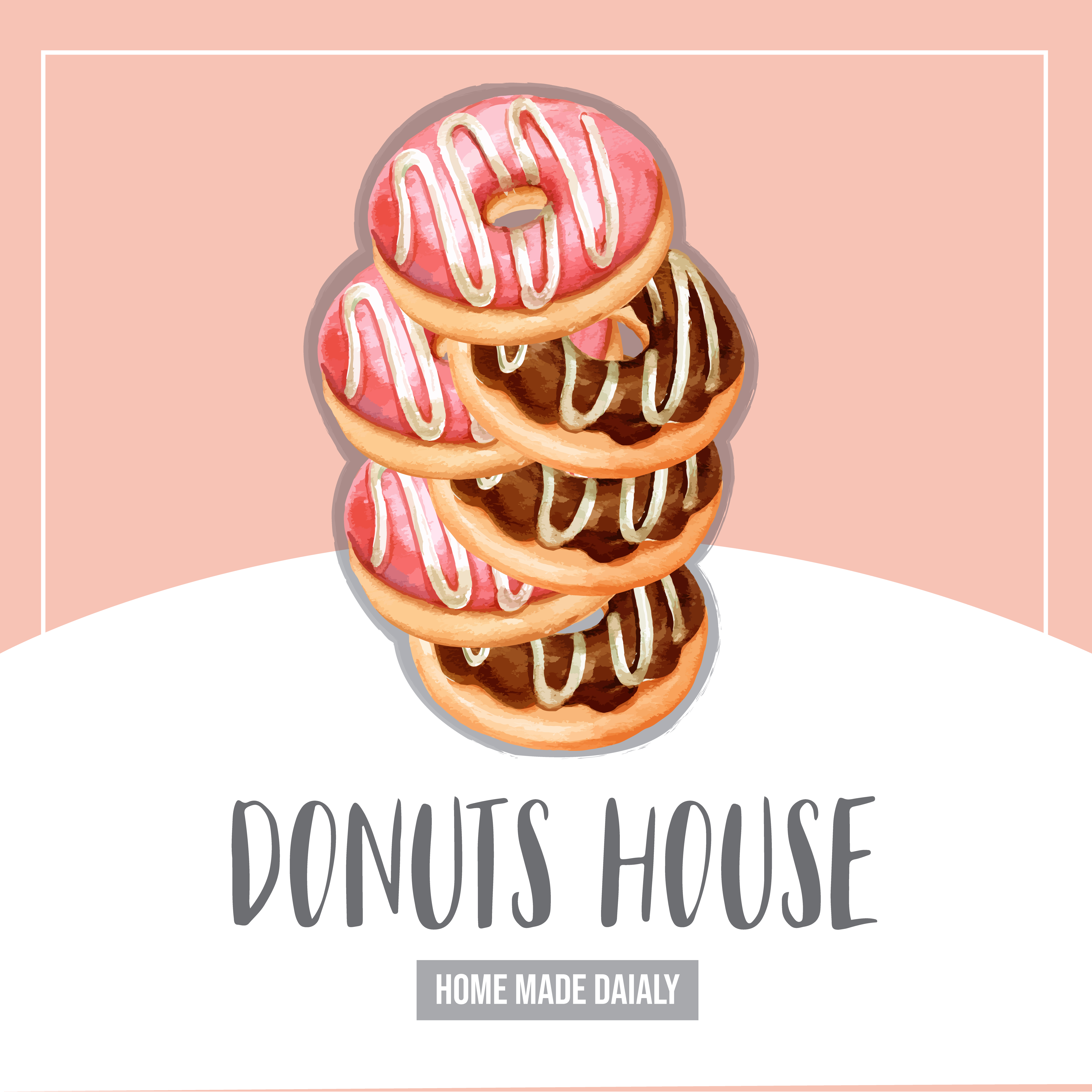 Fast food restaurant social media advertising. Frame border background