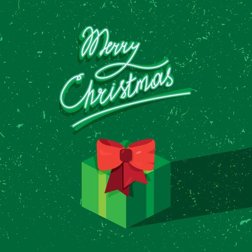 Hand written lettering of Merry Christmas vintage text vector