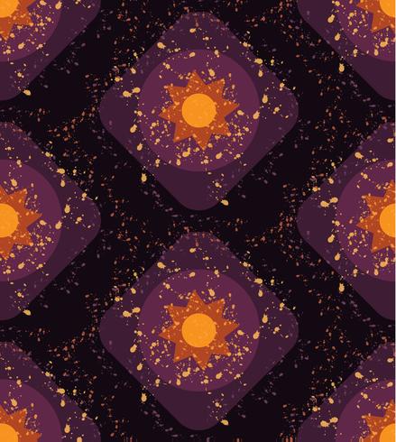 Grunge colorful halloween geometric seamless pattern vector