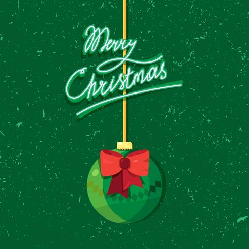 Hand written lettering of Merry Christmas vintage text vector