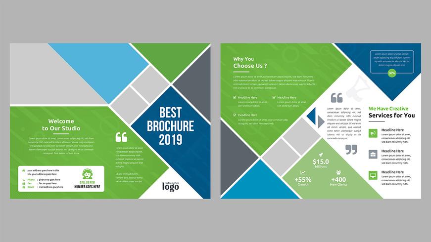 Bi Fold Brochure Design vector