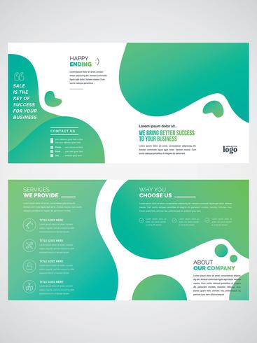 Square Bifold Brochure Template vector