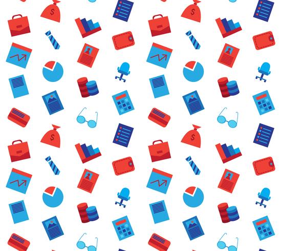 Business icons seamless pattern vector