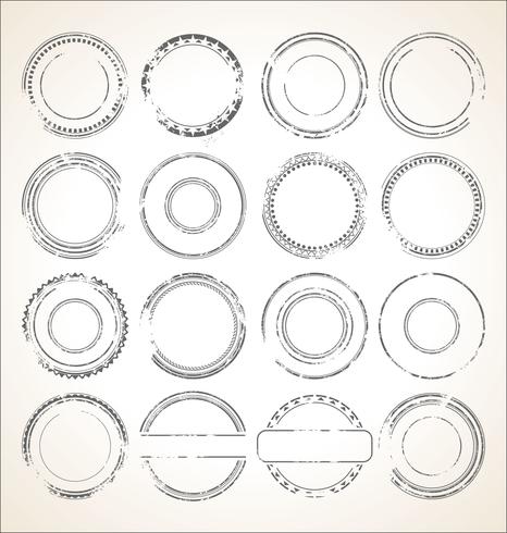 Collection of grunge rubber stamp vector