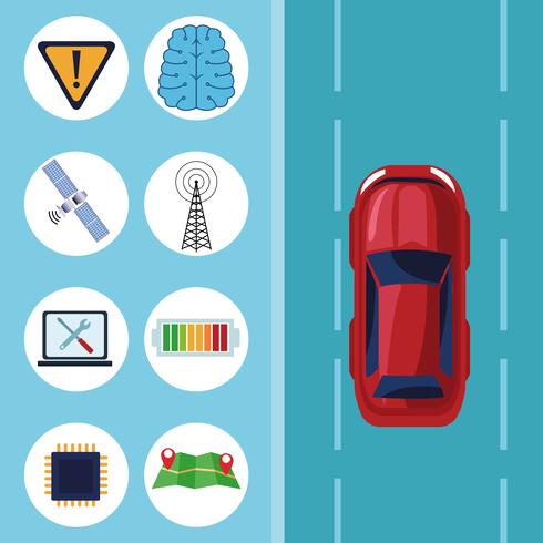 gps location car service concept vector