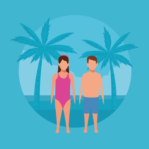 vacation on the beach vector