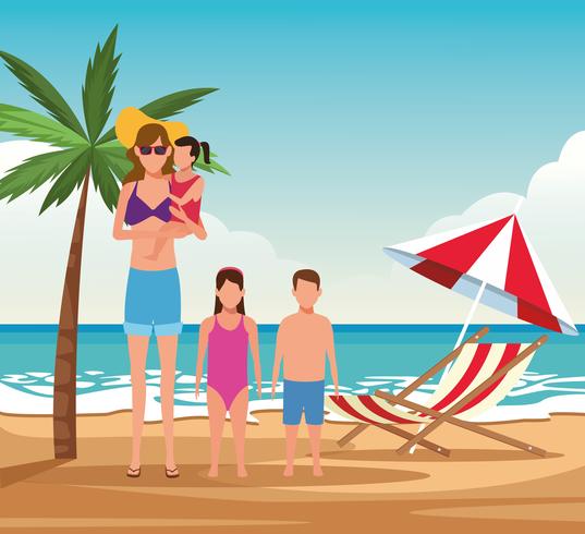 vacation on the beach vector