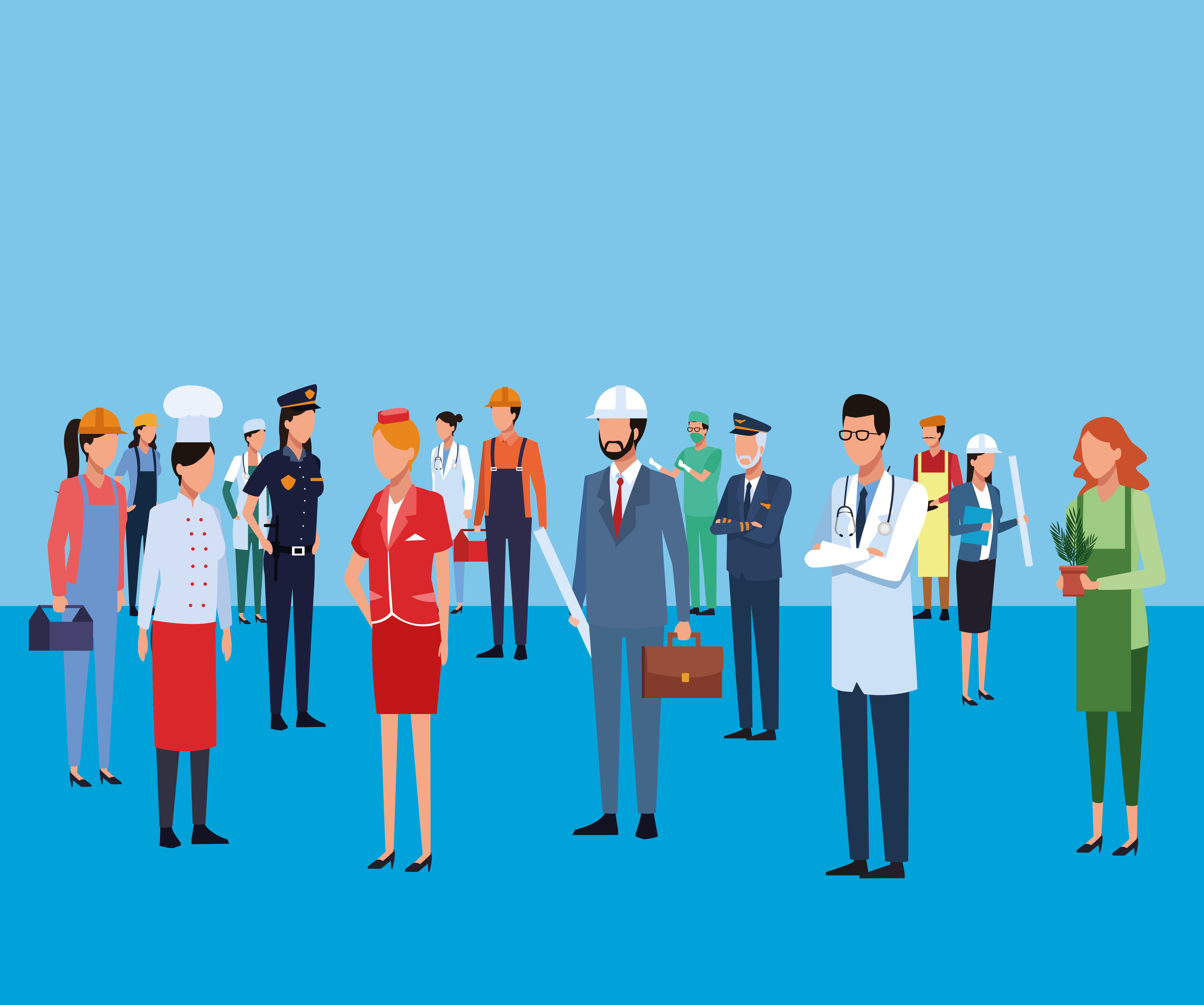 Job and workers 657207 Vector Art at Vecteezy