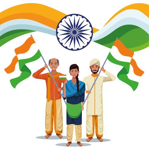 India independence day card vector