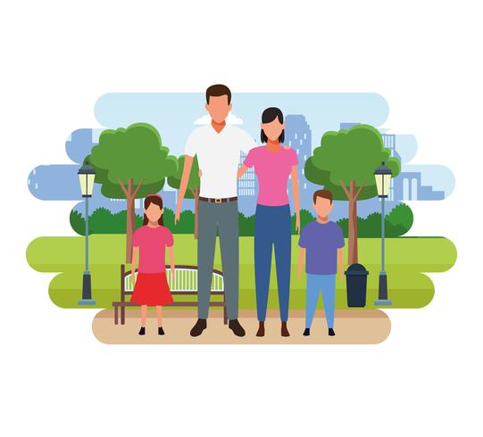 Family people cartoon vector