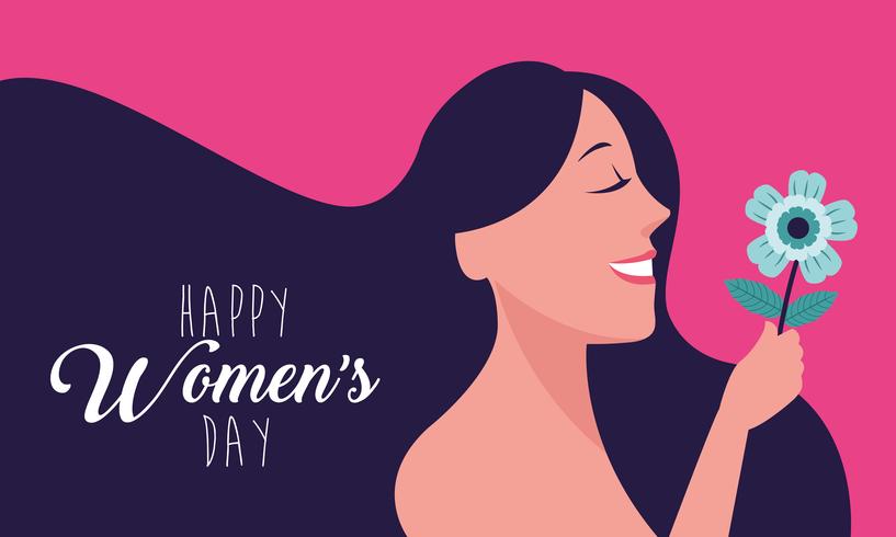 Happy women day card vector