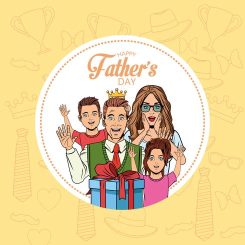 Happy fathers day card vector