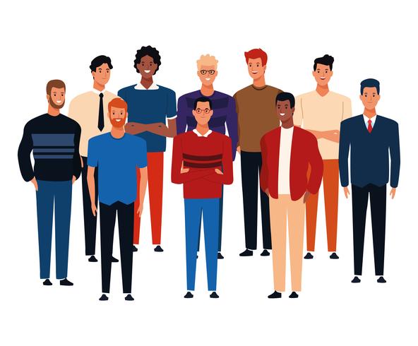 Young people cartoon vector