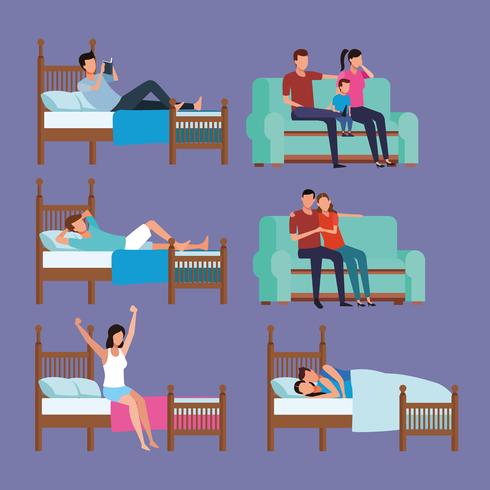 routines at home vector