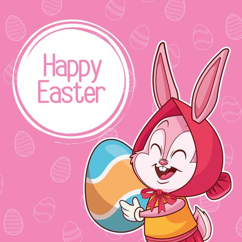 Happy easter poster vector