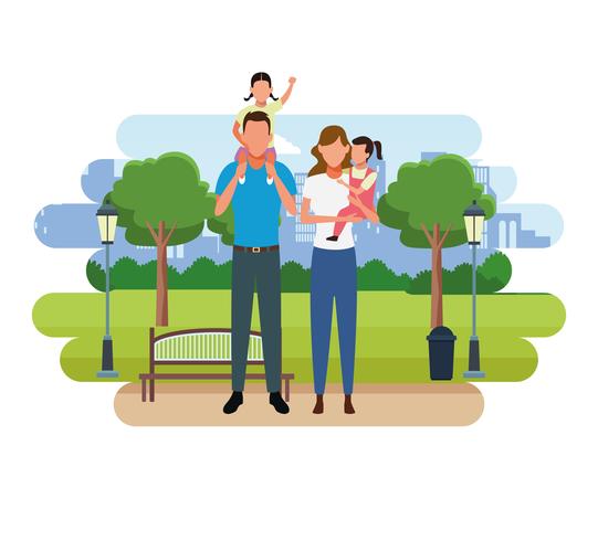 Family people cartoon vector