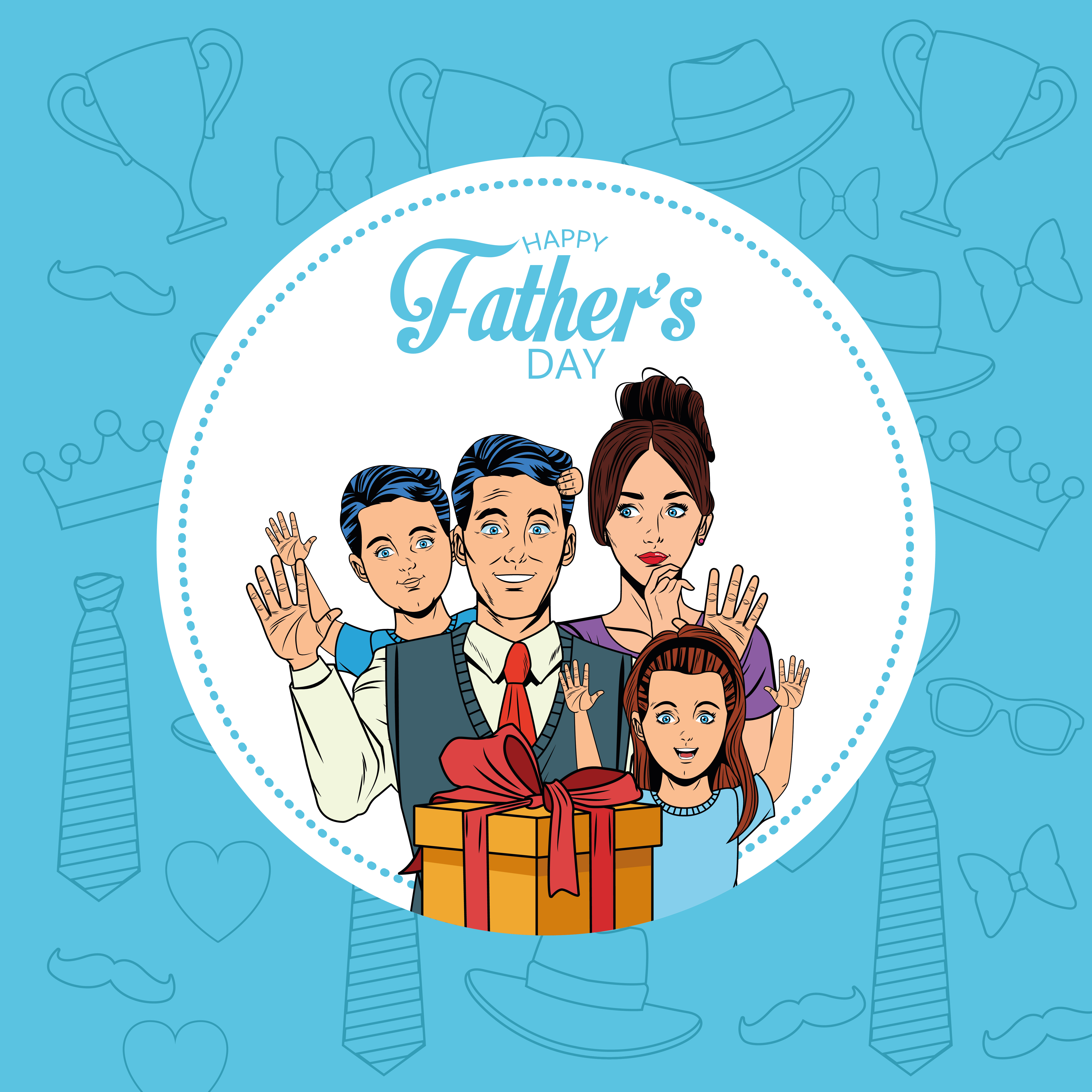 Download Happy fathers day card 657385 - Download Free Vectors ...