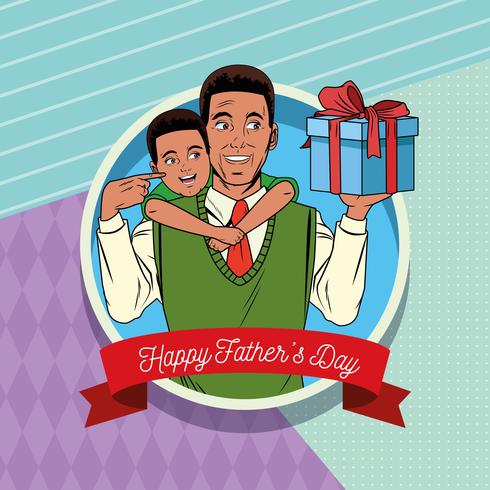 Happy fathers day card vector