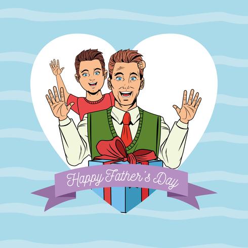 Happy fathers day card vector