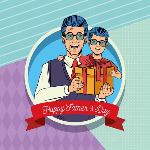 Happy fathers day card vector