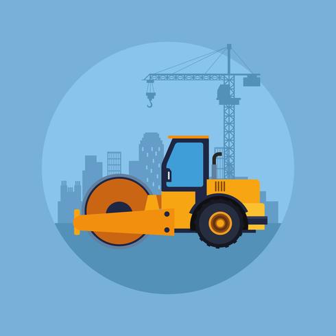 construction vehicle cartoon vector