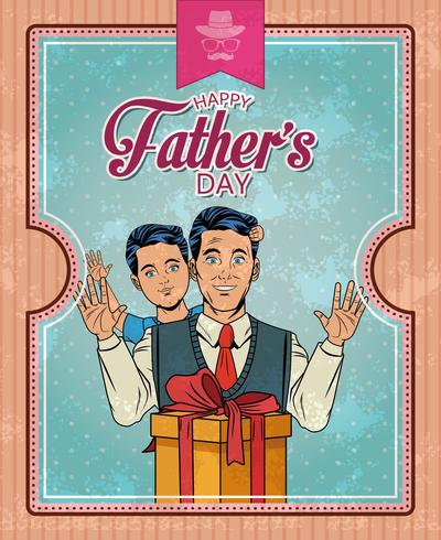 Happy fathers day card vector