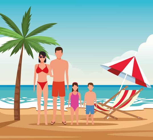 vacation on the beach vector