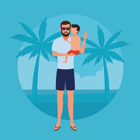 vacation on the beach vector